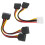 2Pcs Festplatte Netzkabel 4Pin IDE 15Pin SATA 4