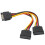 2Pcs Festplatte Netzkabel 4Pin IDE 15Pin SATA 9