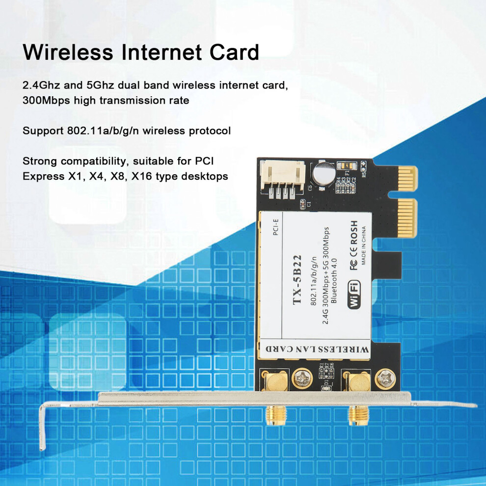 Drahtlose Internetkarte, 2,4 Ghz, 5 Ghz, 300 8141948207297