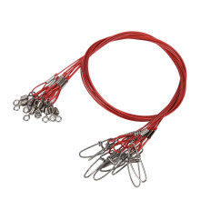 Fishing Wire Line Anti Bite Steel Sea Leader 19.7 Inch red