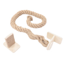 An der Wand montierter Katzenkletterbaum aus Seil,