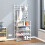 Living And Home Entryway 4 Tier Shoe Rack with Coat Hanger, White 1