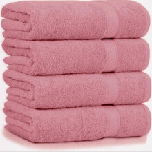 (Pink, 2 Piece) Supreme Comfort Bath Sheets - Large (70x145cm), 500 GSM,Tear-Resistant, Unisex, Soft, Highly Absorbent, Coffee Latte,