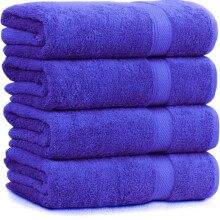 (Royal Blue, 6 Piece) Supreme Comfort Bath Sheets - Large (70x145cm), 500 GSM,Tear-Resistant, Unisex, Soft, Highly Absorbent, Coffee Latte,