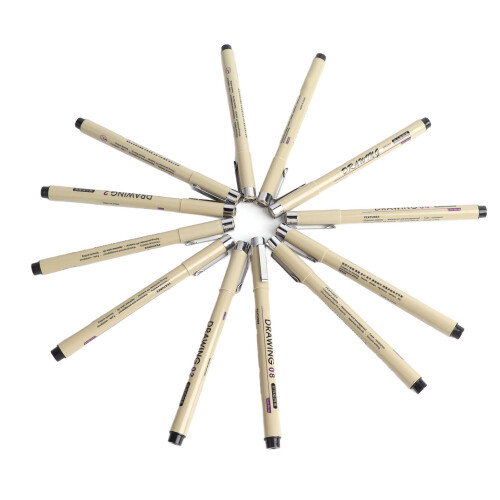 12 Stück Micro Pen Fineliner Tintenstifte, 2