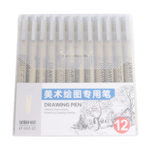 12 Stück Micro Pen Fineliner Tintenstifte, 1