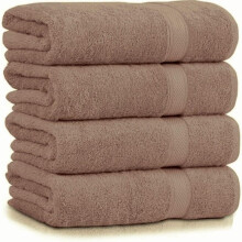 (Latte, 4 Piece) Supreme Comfort Bath Sheets - Large (70x145cm), 500 GSM,Tear-Resistant, Unisex, Soft, Highly Absorbent, Coffee Latte,