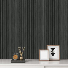 (Black And Gray, 300cm*45cm) Wood Grain Self Adhesive Wallpaper, 1 Roll Peel and Stick Wallpaper, Removable Wall Decor for Living Room Bedroom