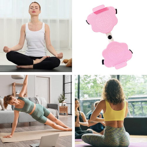 Adjustable Smart Waist Twist Machine, Double Pedal Strength Training, Blue/Pink 2