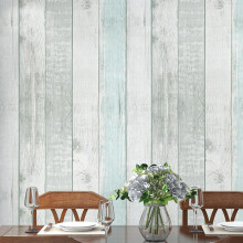 (Light Green, 200cm*45cm) Wood Grain Self Adhesive Waterproof Wallpaper, 1 Roll Decorative Wallpaper, Wall Sticker for Living Room Bedroom