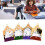 10 Blatt schwarzes Katzen-Scrapbooking-Papier, 6