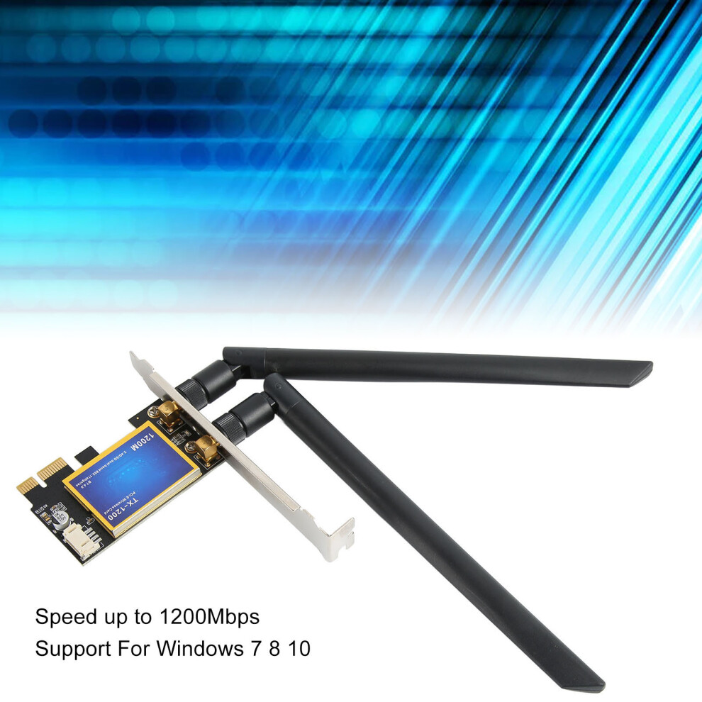Pcie-Wlan-Karte, 2,4 G 5 G Dualband, 1200 Mbit/S, 8141948263576