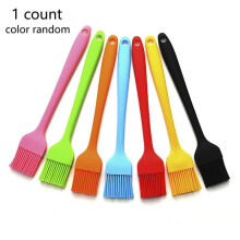 (Random Color, 10.23inch*1.57inch) Random Color Silicone Basting Brush, 1 Count Multipurpose BBQ Oil Brush, Household Kitchen Grill Accessories for