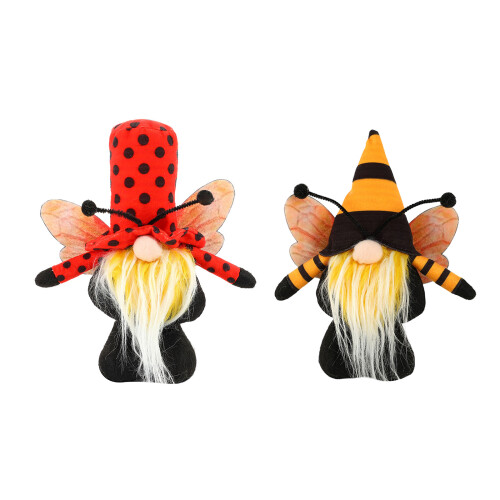Bourdons Gnomes, peluches faites à la main, décors-Jaune 1