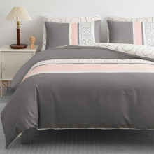 (Pink, White & Grey, Single) Cheetah Print Premium Microfiber Duvet Cover Set with Pillow Covers Luxury Single Double King Size Super King Bedding