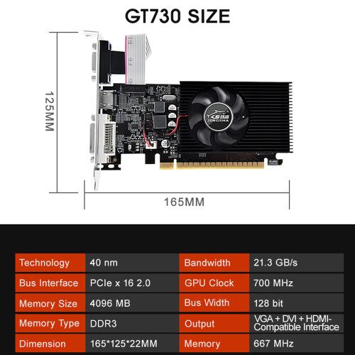 JINGSHA GT730 Grafikkarte, 4 2