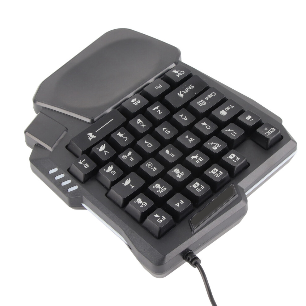 Einhand-Gaming-Tastatur, 35 Tasten, Wasserdicht, 8141948287497