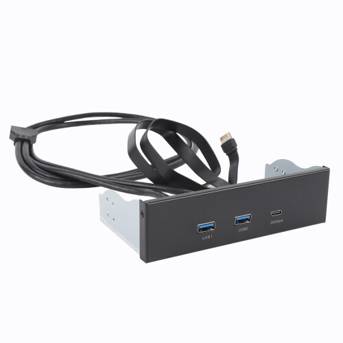 USB-Frontpanel-Hub GEN2x2 USB A TYP C 3 Ports 5,25 2