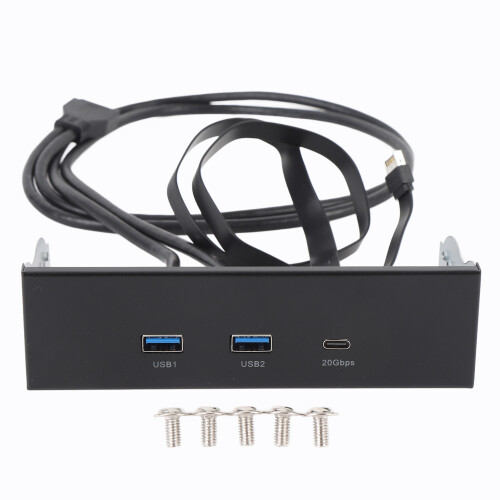 USB-Frontpanel-Hub GEN2x2 USB A TYP C 3 Ports 5,25 1