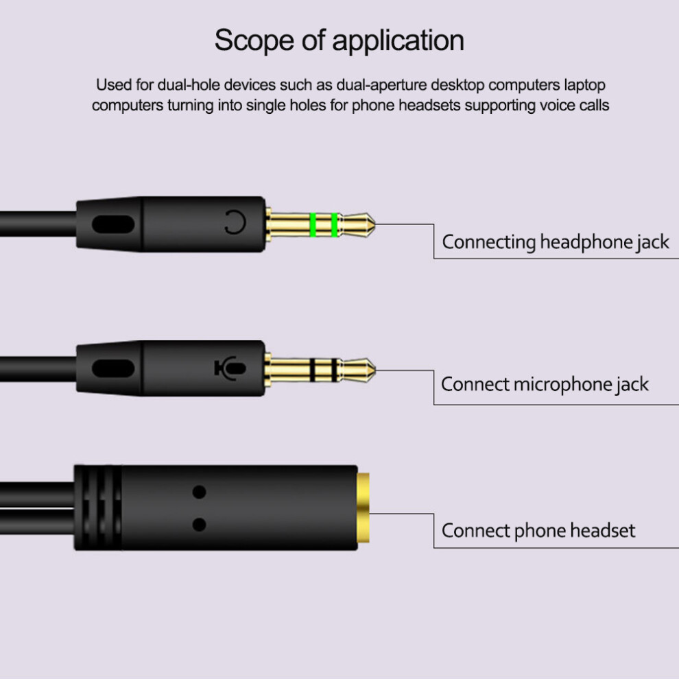 Splitter-Kopfhã¶Rer Fã¼R Computer, 3,5 Mm Buchse Auf 8141948249990