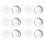 100 Sets Blanko-Button-Abzeichen-Teile-Set für 6