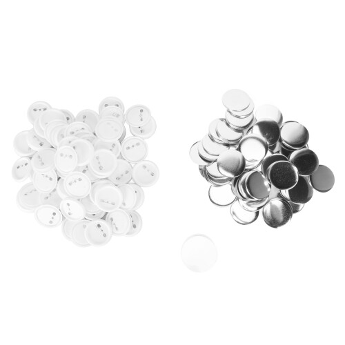 100 Sets Blanko-Button-Abzeichen-Teile-Set für 2