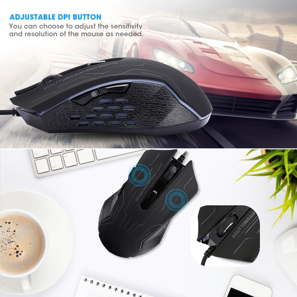 Leise Gaming-Maus, Usb-Kabel, Desktop-Laptop-Maus 8141948250125