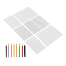 6 Blatt Blumen-Schrumpfpapier mit 8 Farbstiften,
