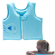 Swimming jacket for children Soft flotation vest Safety for boys and girls Blue