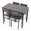 Living And Home 5-Piece Dining Table and Chairs Set, Grey 1