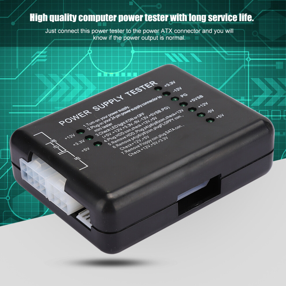 Netzteiltester Schwarz Abs Unterstã¼Tzung Atx Mit 8141948262449