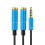 3,5-mm-Audio-Splitterkabel, 3,5-mm-Stecker auf 2 2
