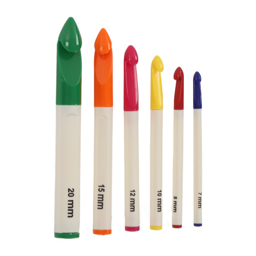 6-teiliges Häkelnadel-Set mit ergonomischem Griff, 1