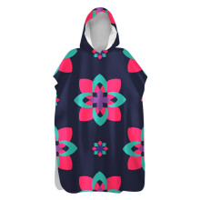3D Hooded Bath Poncho QuickDrying Ultralight Surf Towel 80x145cm Navy Blue