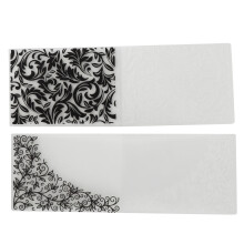 2 Stück Prägeordner aus Kunststoff, Blumenblätter,
