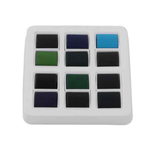 12-teiliges Aquarellfarben-Set, dunkle Farbe, 2