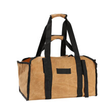 1pc log carrier bag for firewood dead bag fire carrier double handles