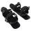 Ein Paar Mini-Kurzski-Skates, schwarz, einfache 9