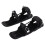 Ein Paar Mini-Kurzski-Skates, schwarz, einfache 6
