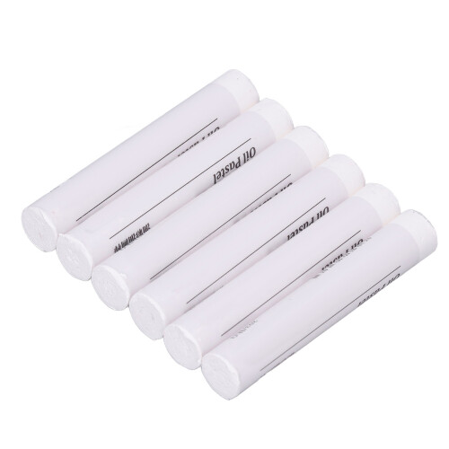6-teiliges weißes Ölpastell-Set mit einzigartiger