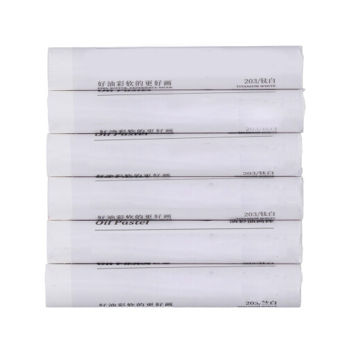 6-teiliges weißes Ölpastell-Set mit einzigartiger 2