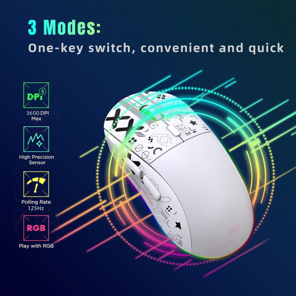 2,4G Drahtlose Maus Typ C Lade Rgb Licht 5 Level 8141948289910