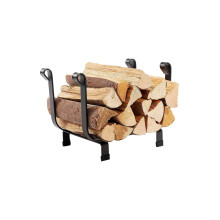 Removable firewood rack for logs, durable black firewood rack – 12.4 x 15.2 x 9.8 inches firewood rack for logs 12.415.29.8 IN black