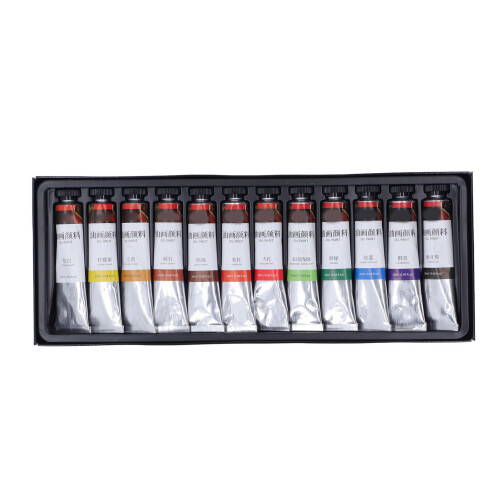 12-teiliges Ölfarben-Set, satte, lebendige Farben, 2