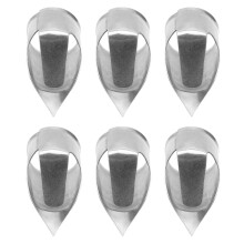 6-teiliger Finger-Revers-Angler, Edelstahl,