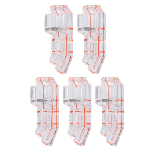 5Pcs Parallel Stich Nähfuß Kunststoff Klar 2