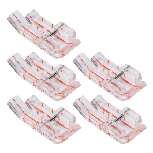 5Pcs Parallel Stich Nähfuß Kunststoff Klar 1