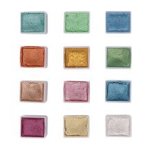 Glitter Aquarellfarbe Feste Verpackung Metall
