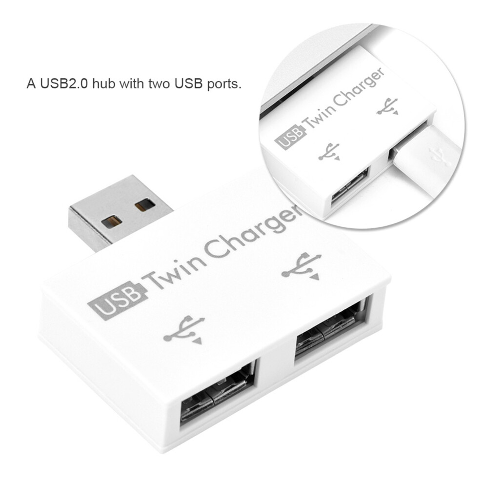 Hub Usb2.0-Stecker Auf 2-Port Usb Twin Charger 8141948304651