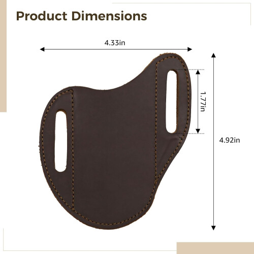 EDC Outdoor Belt Holster Leather Folding Knife Multi Tool Pouch with Belt Loop 2